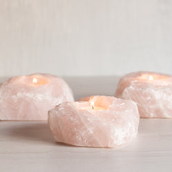 Rose Quartz Tea Light Candle Holder