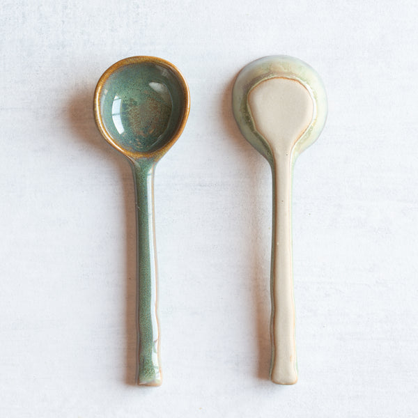 Ceramic Spoon | Rustic Green – Folklore Store