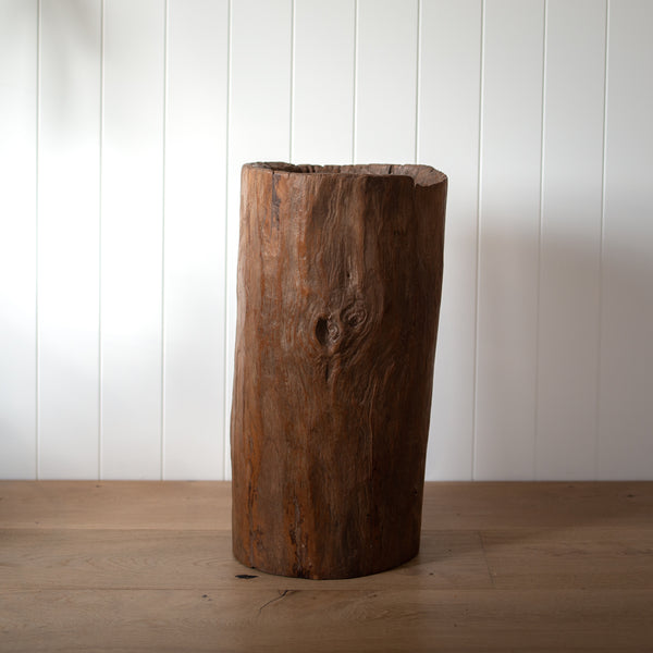 Rustic Wooden Trunk | Hand-Carved (55cm)