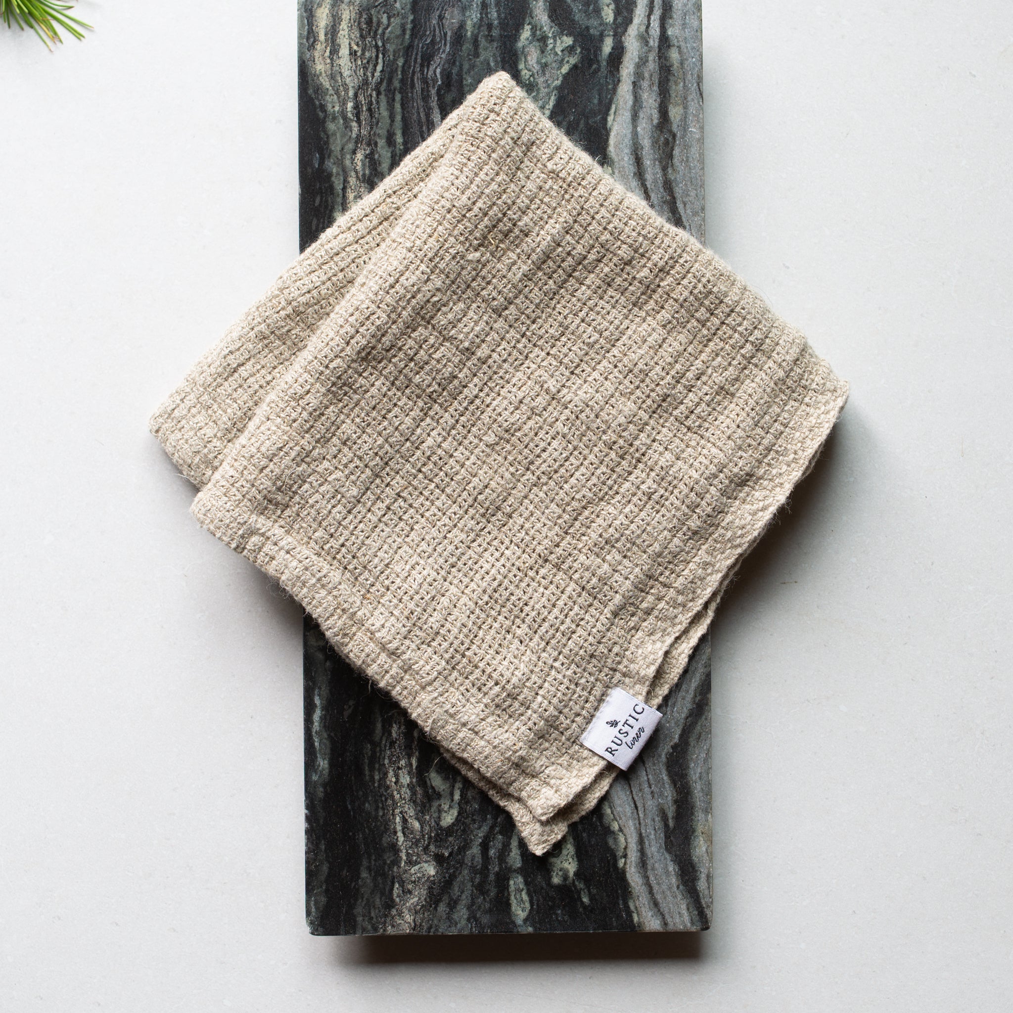 Rustic Linen Mesh Wash Cloth | Natural