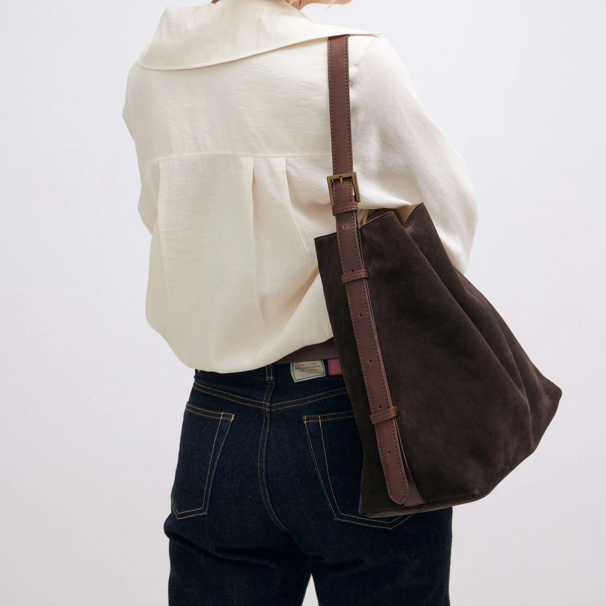 Juju & Co. | Suede Cabas Tote | Chocolate