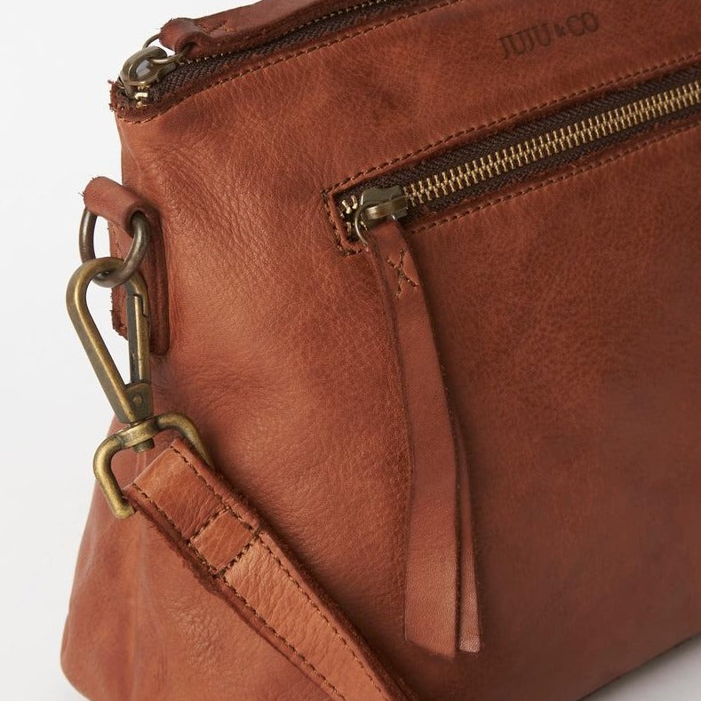Juju & Co. | Essential Crossbody Bag | Cognac