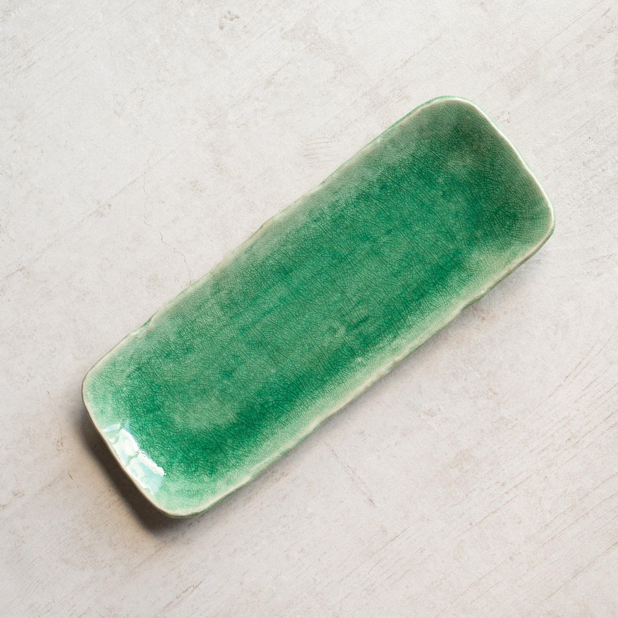Japanese Ceramics | Sashimi Plate | Sea Green