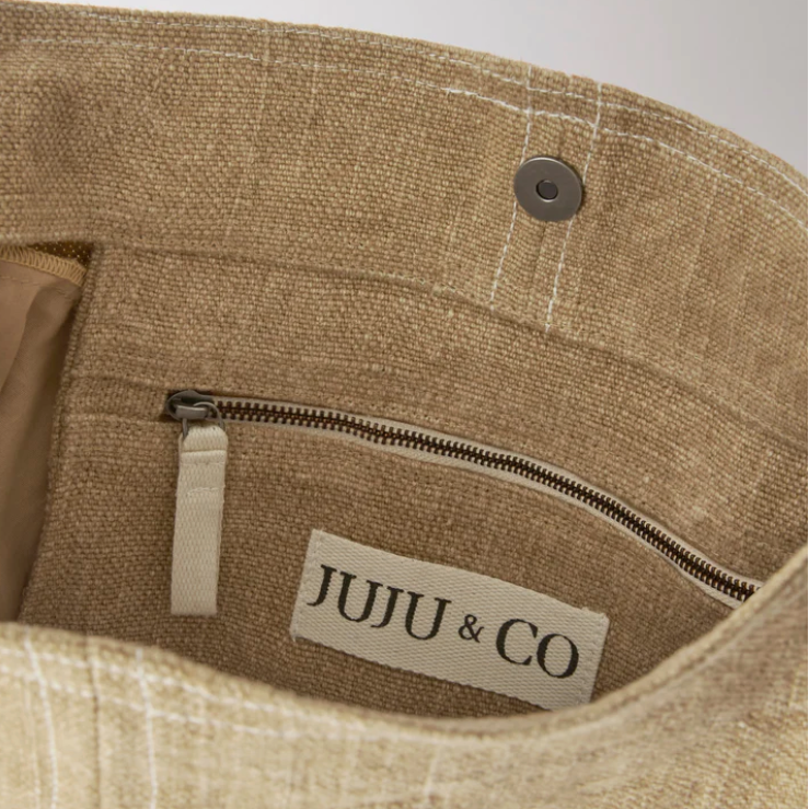 Juju & Co. | Baby Jute Slouchy Bag | Natural