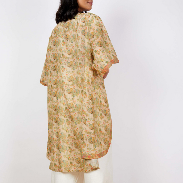 Swiss Cotton Kimono | Waterlilies | Free Size