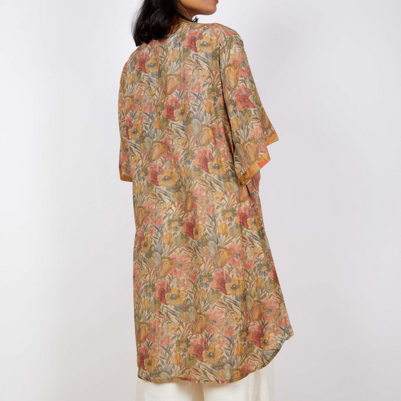 Swiss Cotton Kimono | Fleur | Free Size