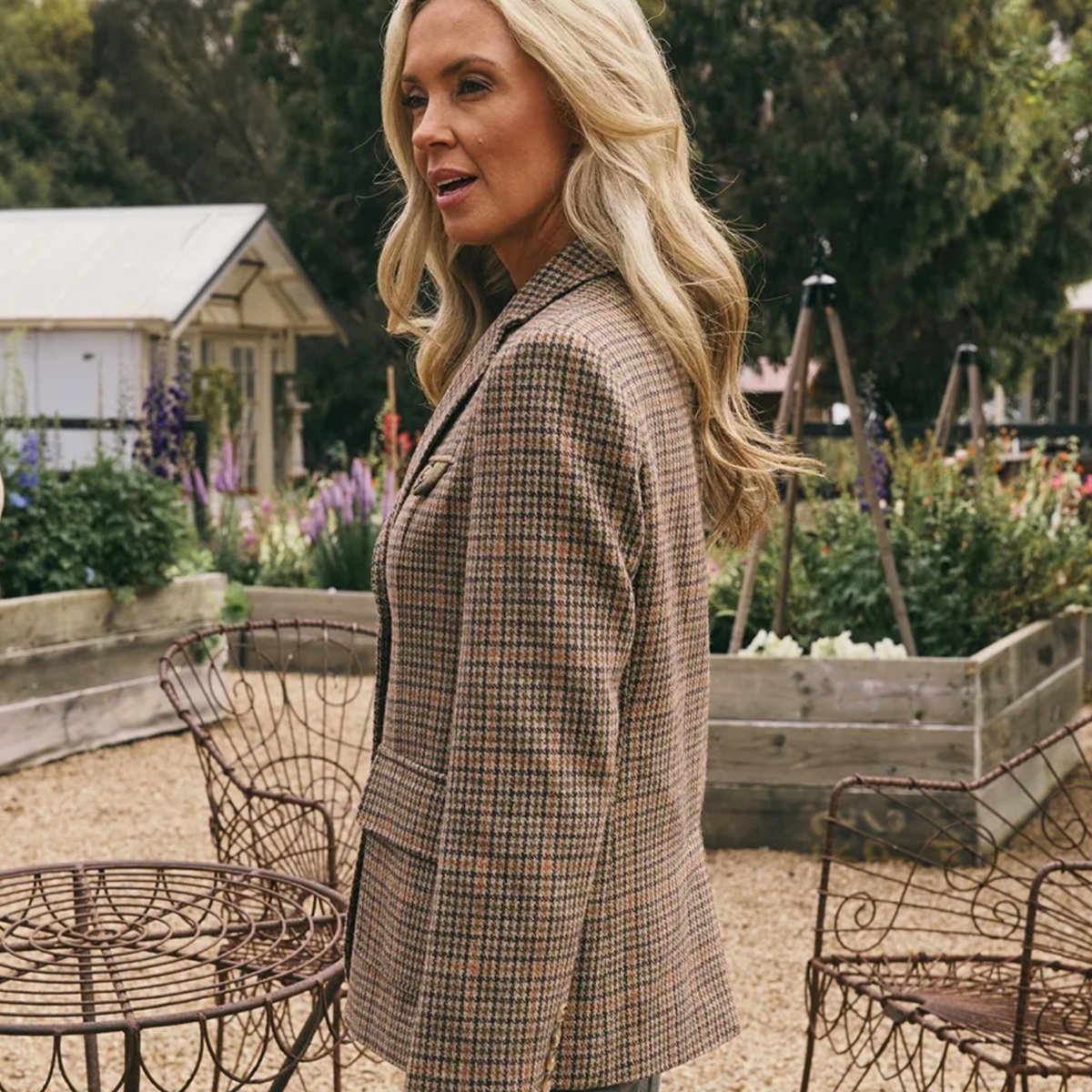 Tweed Blazer | Kingsley | Brown