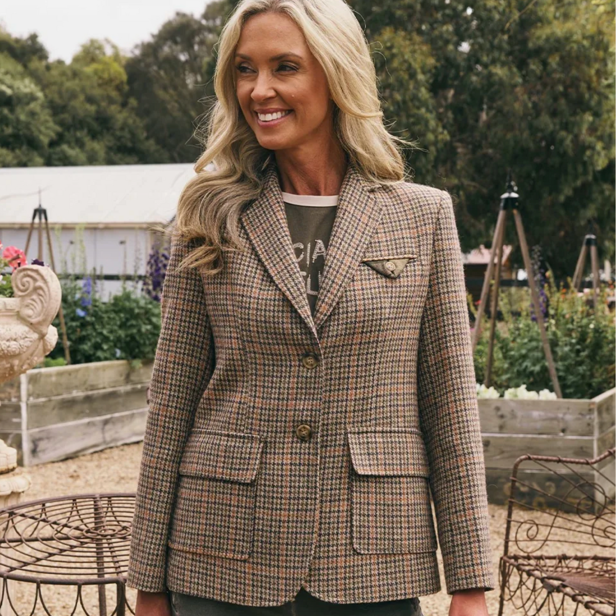 Tweed Blazer | Kingsley | Brown