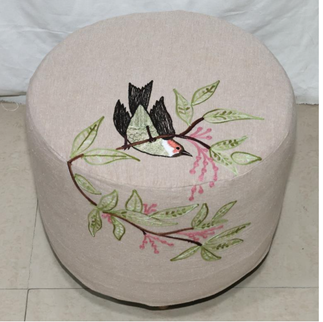 Embroidered Chair + Stool | Joli Jardin