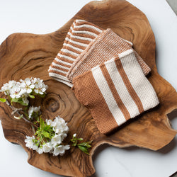 Kitty Cotton Knit Cloths | 3 Pk | Terracotta