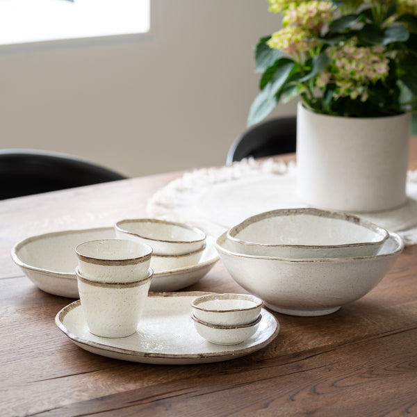 Japanese Ceramics | Shirokaratsu | Large Oval Bowl