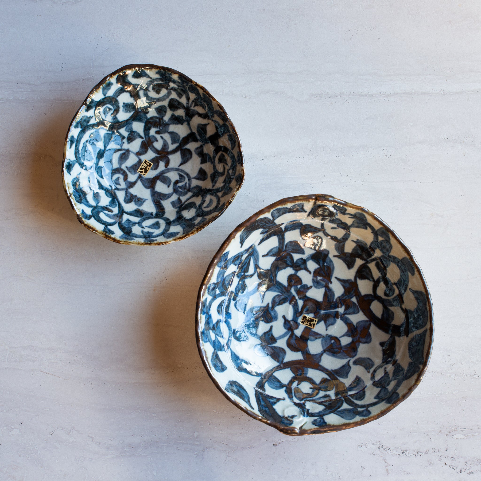 Japanese Ceramics | Sometsuke Karakusa Bowl | Large