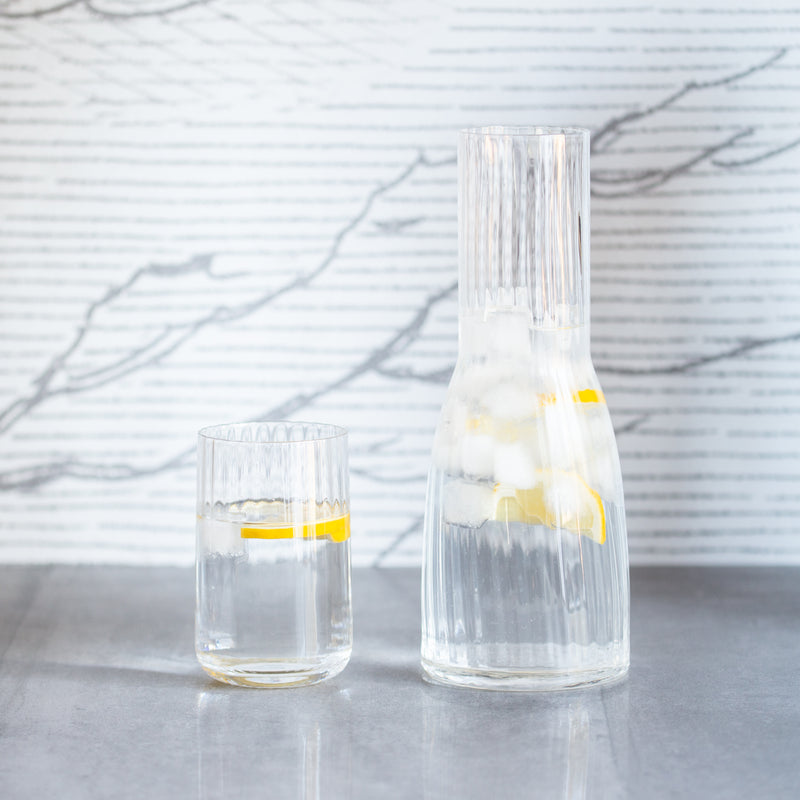 Spade Ribbed Carafe + Glass Set