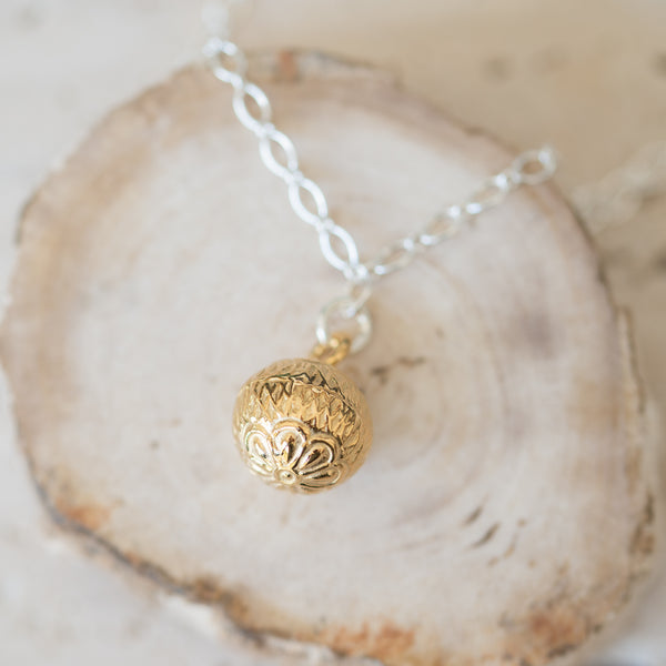 Sterling Silver Necklace | Bloom 14K Gold Vermeil on 18" sterling silver chain