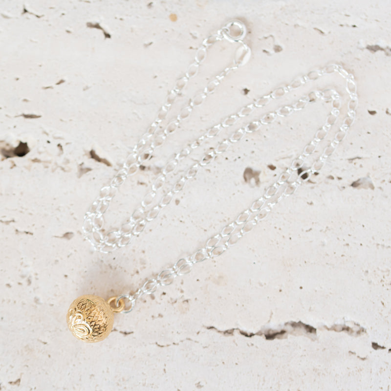 Sterling Silver Necklace | Bloom 14K Gold Vermeil on 18" sterling silver chain