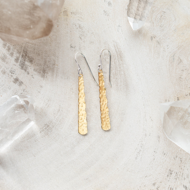 Sterling Silver + Brass Earring | Pettine