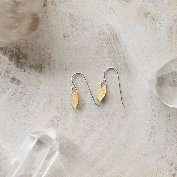 Sterling Silver + Brass Earring | Petit Drop