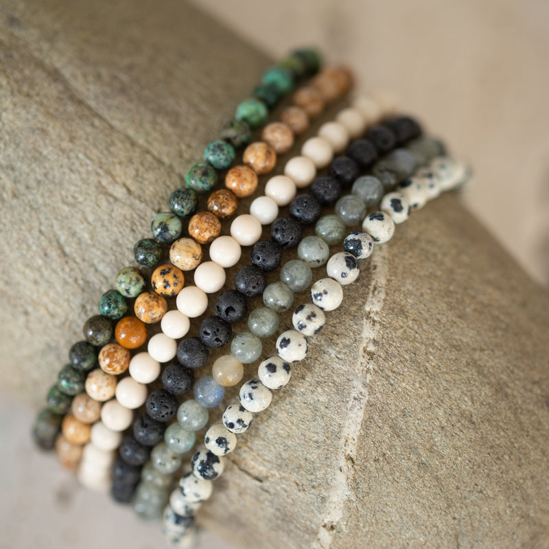 Natural Stone Bracelet Set/6 | Terrosa