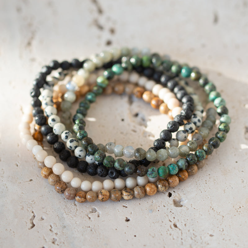 Natural Stone Bracelet Set/6 | Terrosa