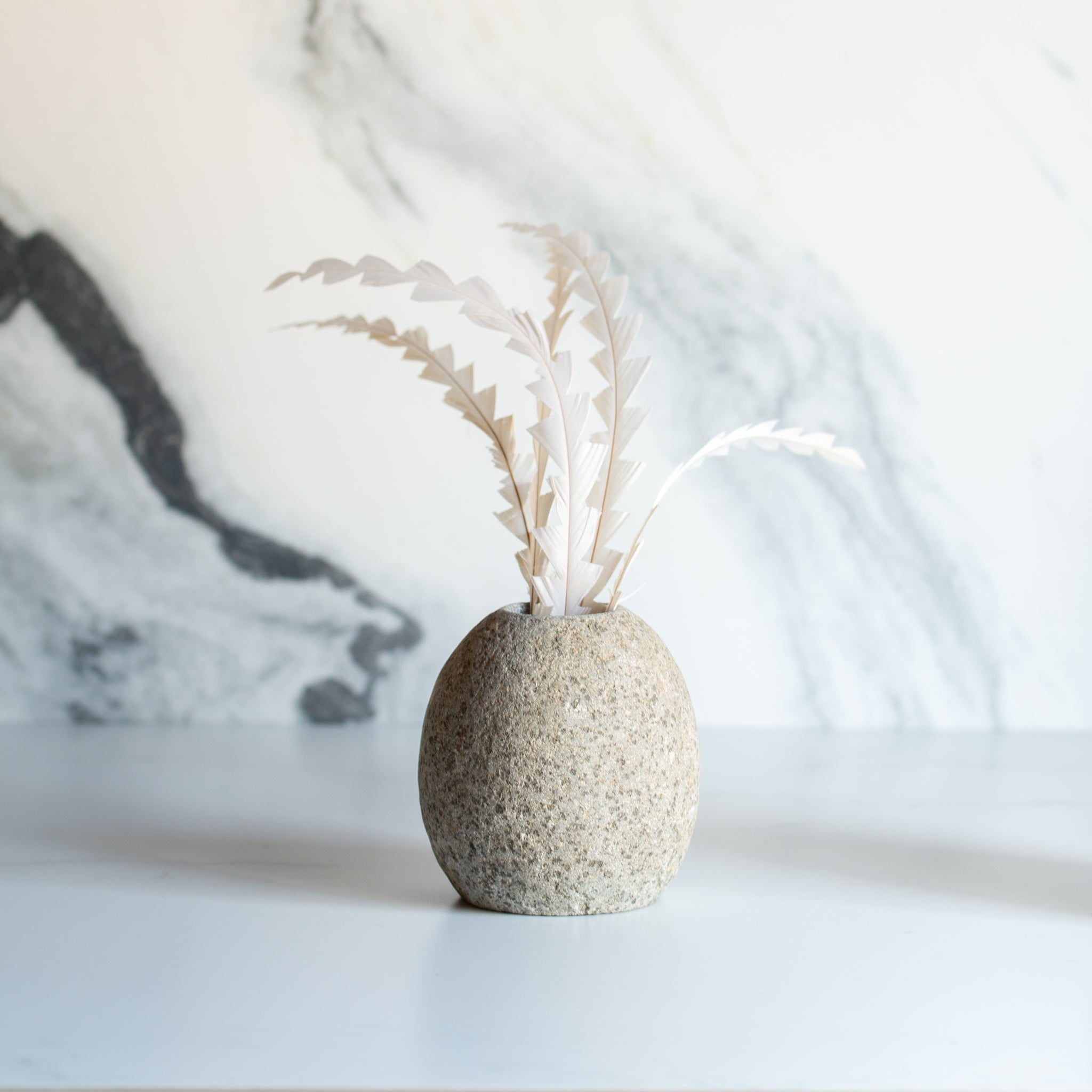 Natural Stone Flower Vase | Small