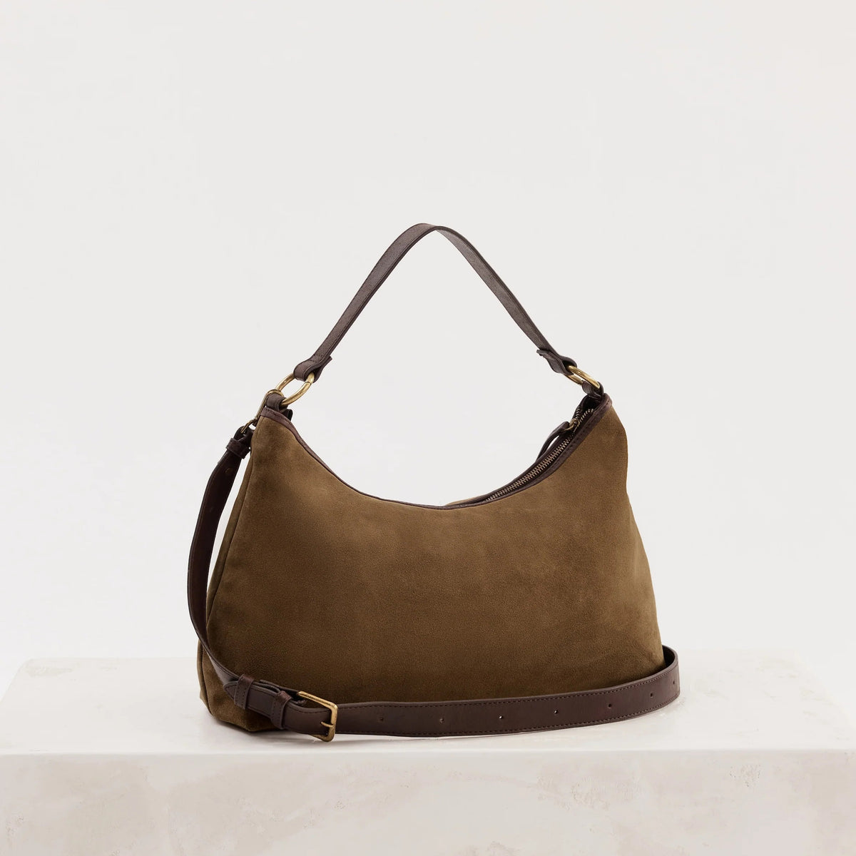 Juju & Co. | Suede Slouchy Bag | Chestnut