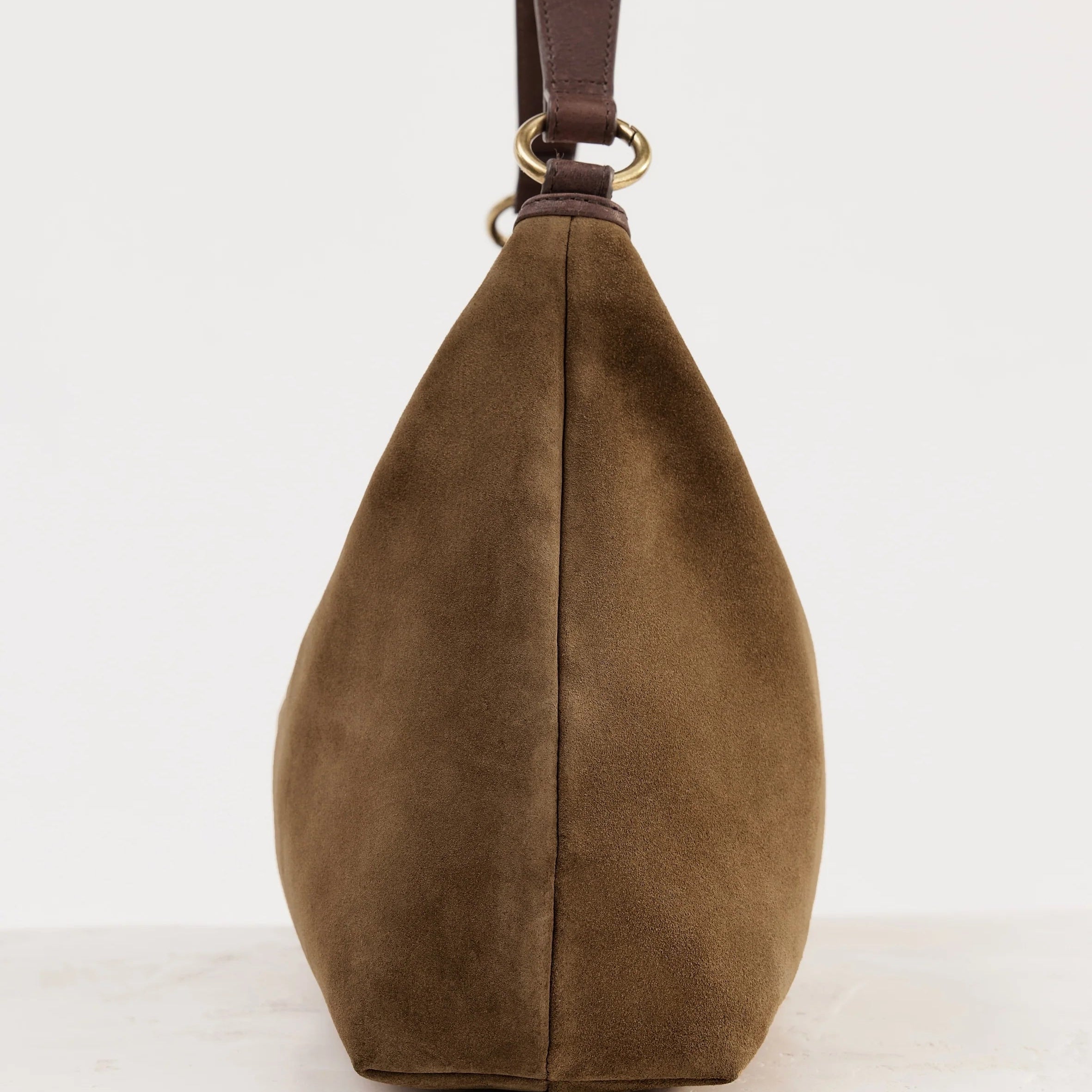 Juju & Co. | Suede Slouchy Bag | Chestnut