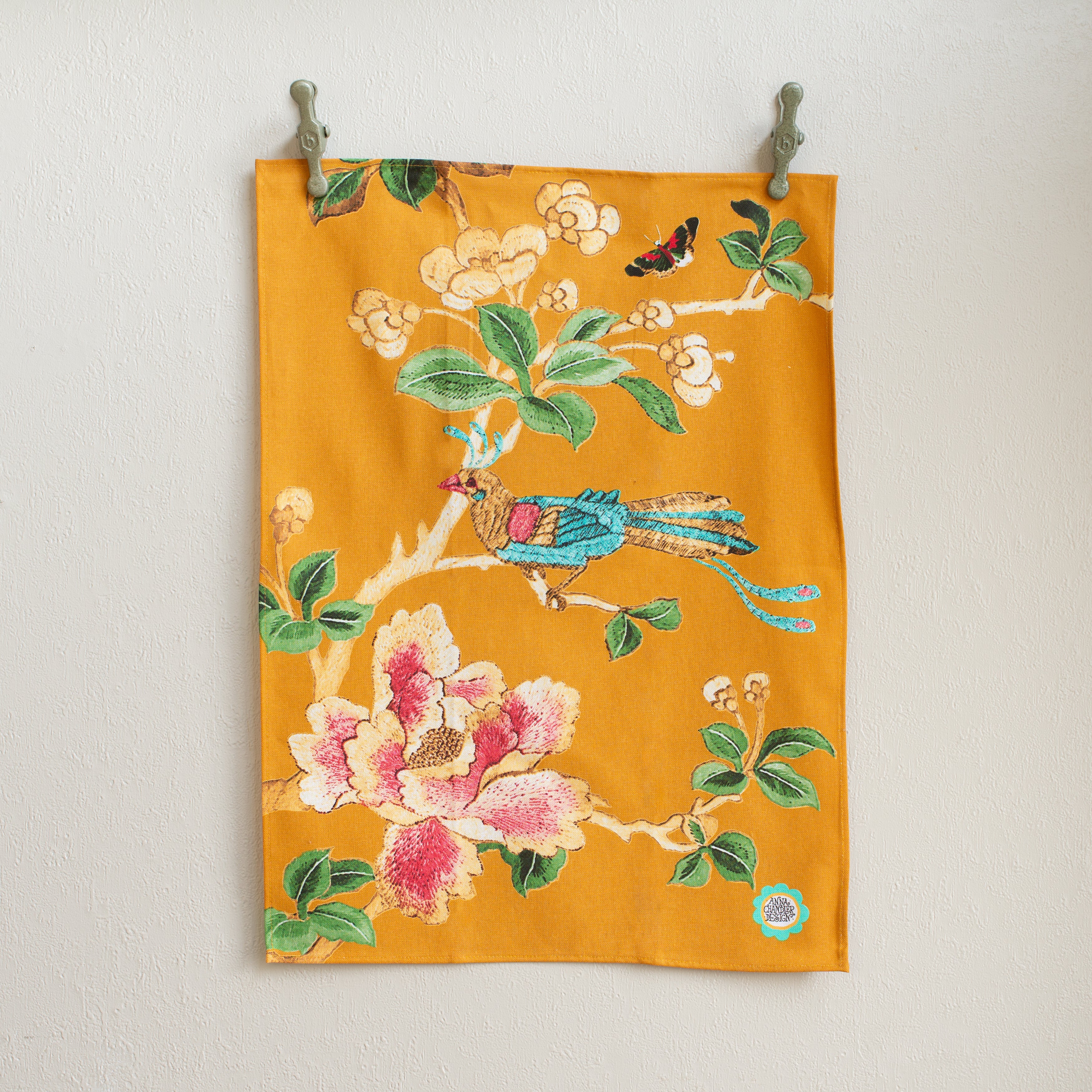 Cotton Tea Towel | Gold Chinoiserie