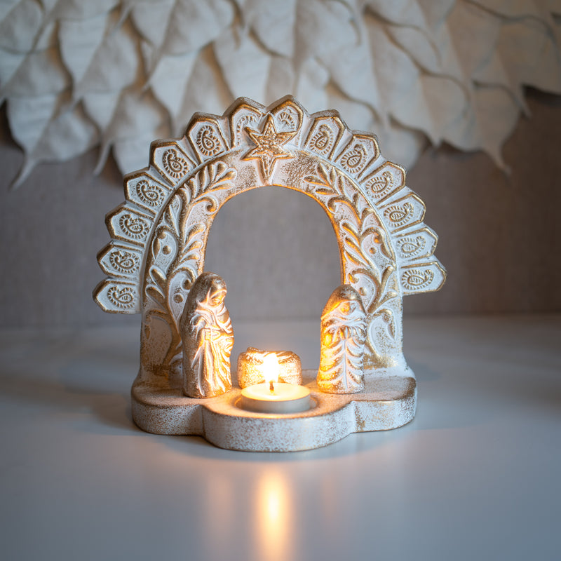 Nativity Tealight Candle Holder