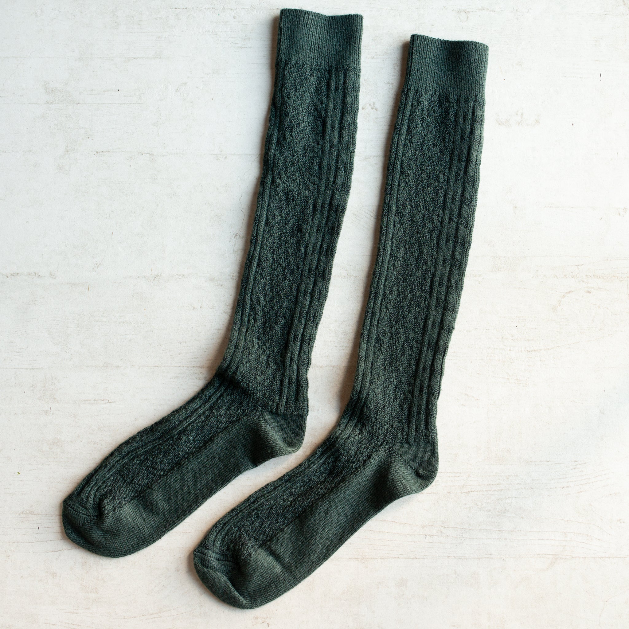 Merino Knee High Socks | Vintage Green | OS