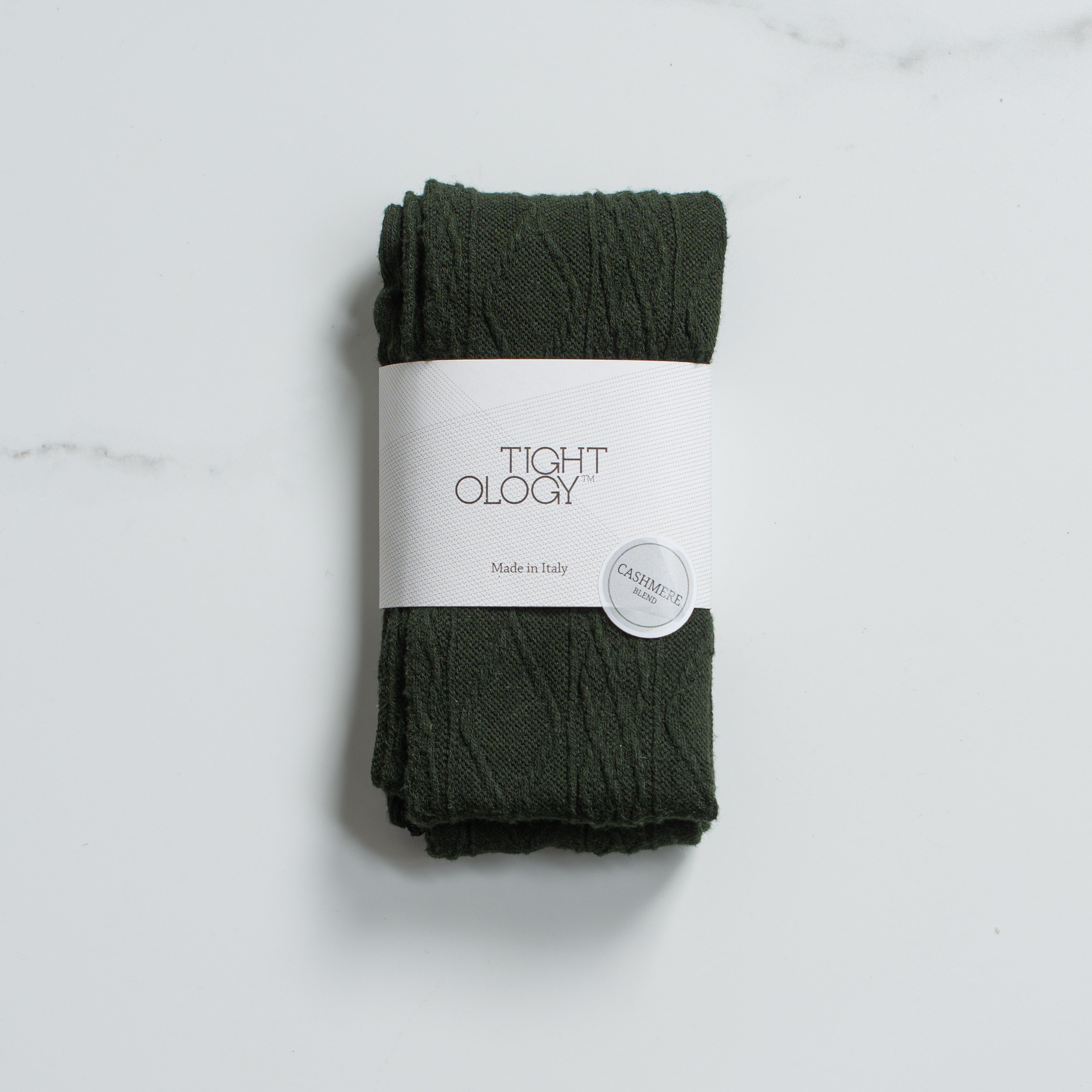 Aran Cashmere Blend Tights | Green
