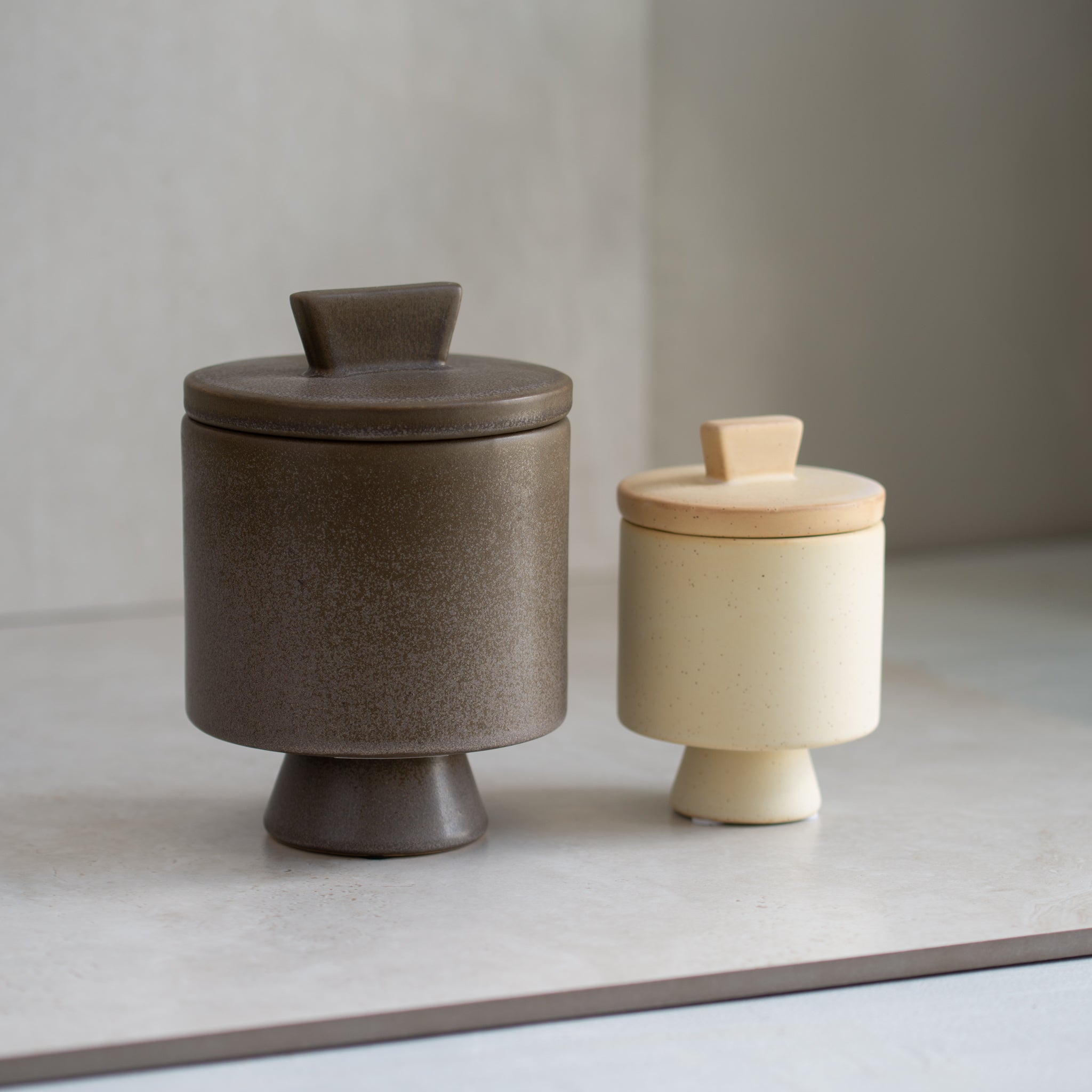 Tula Stoneware Cannister | Brown