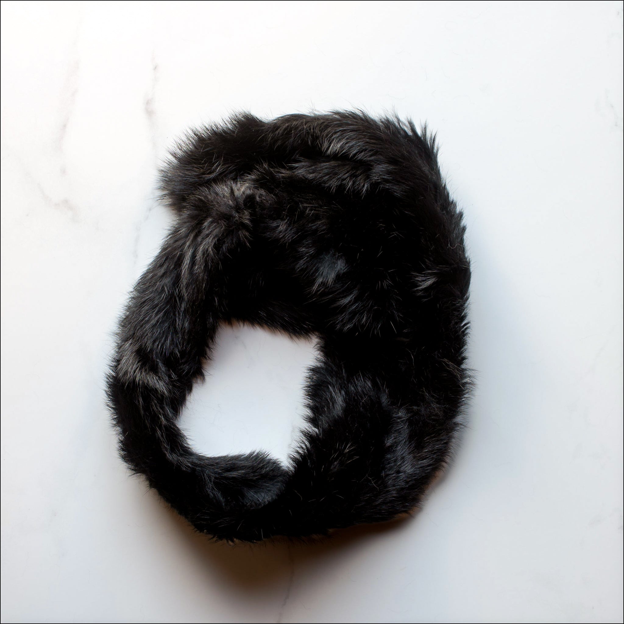 Double Loop Scarf | Black Fur