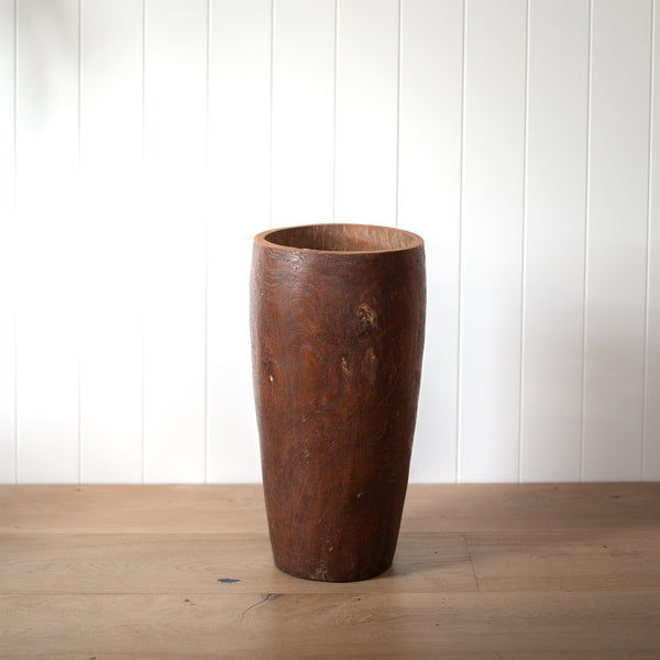Wooden Drum | Vintage Hand-Carved (45cm)
