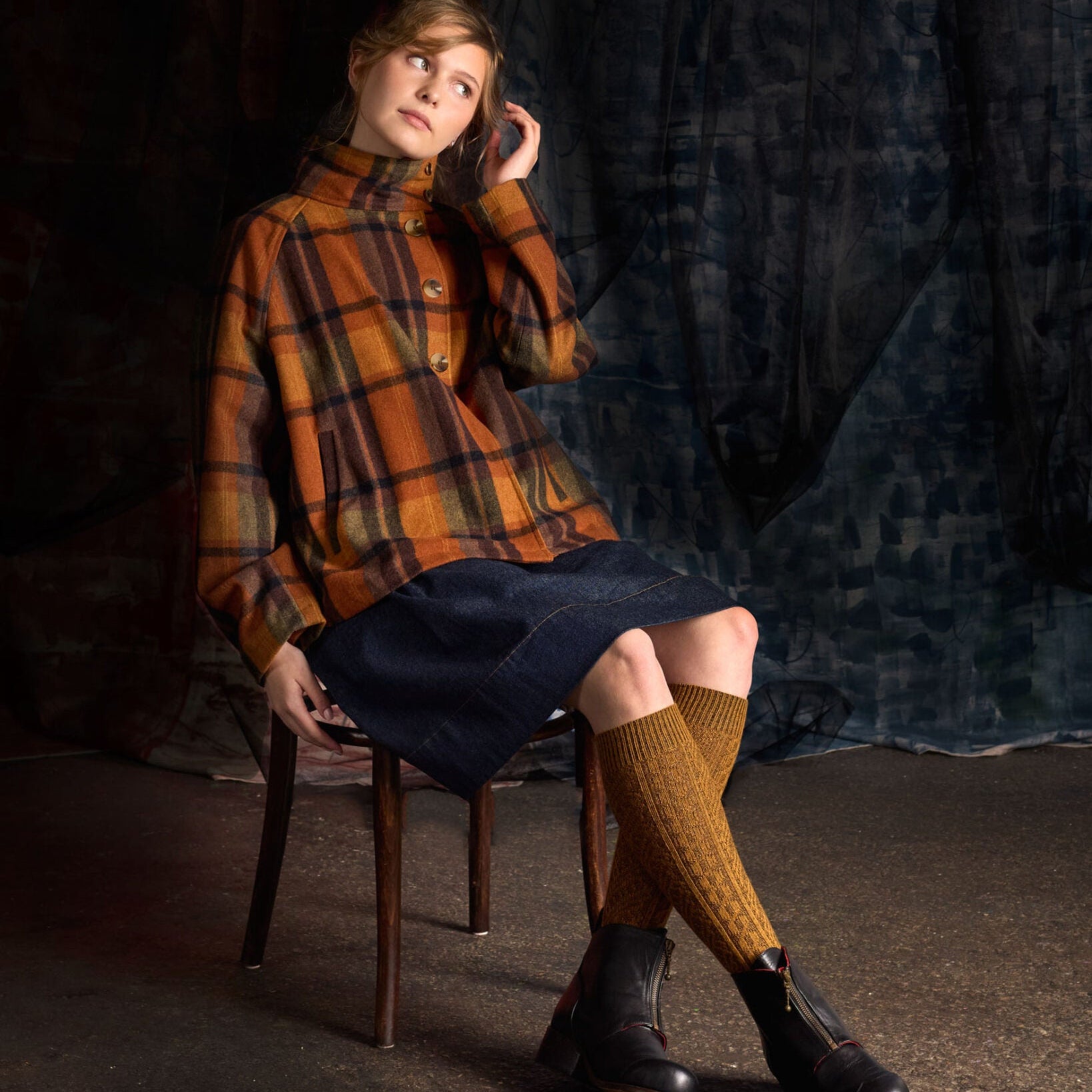 Merino Knee High Socks | Vintage Mustard | OS