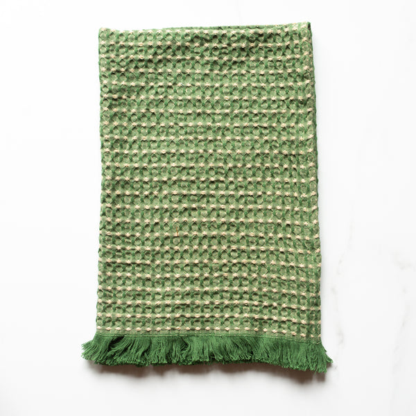 Waffle Hand Towel | Spirulina + Butter | Aalto