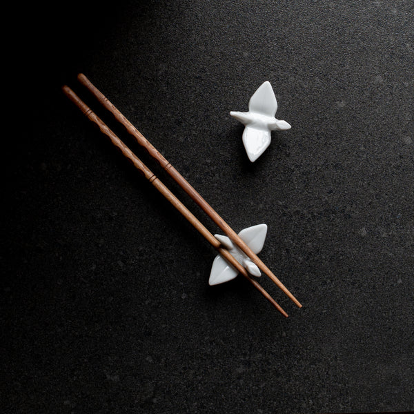 Ceramic Origami Crane Chopstick Rest | Set of 2