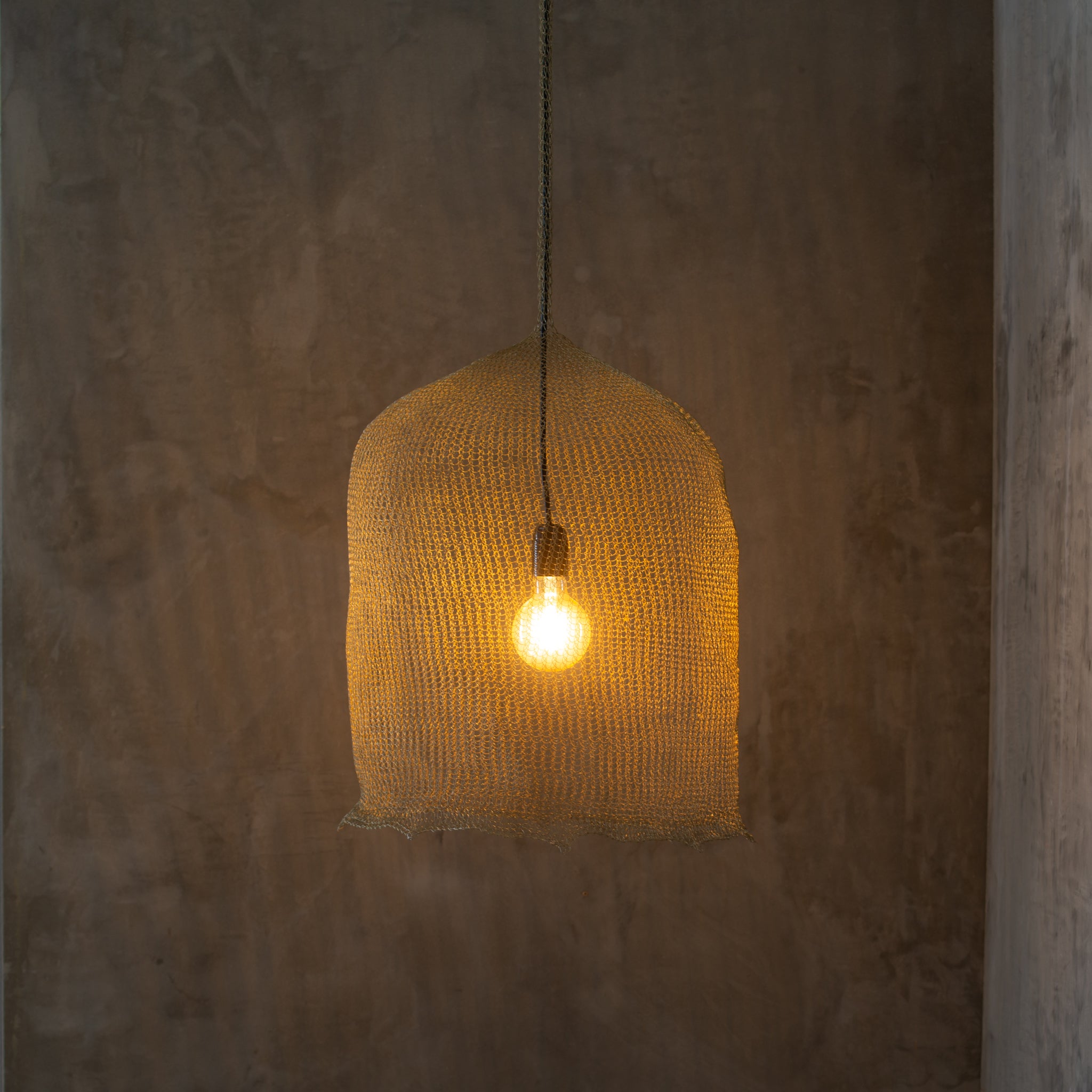 Hand Woven Wire Light Shade | Whimsy | Gold