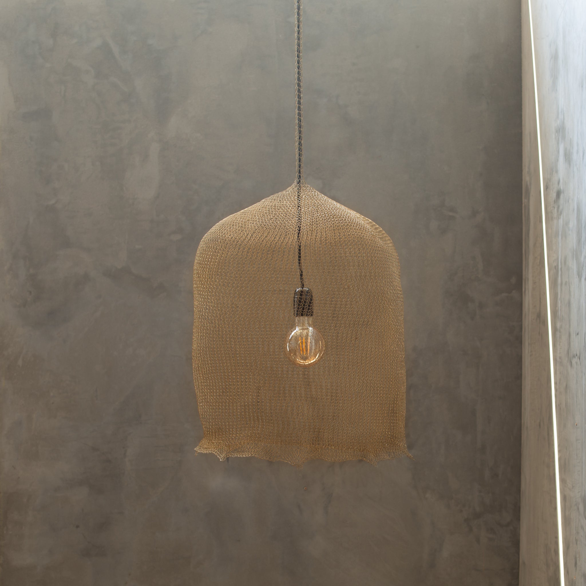 Hand Woven Wire Light Shade | Whimsy | Gold