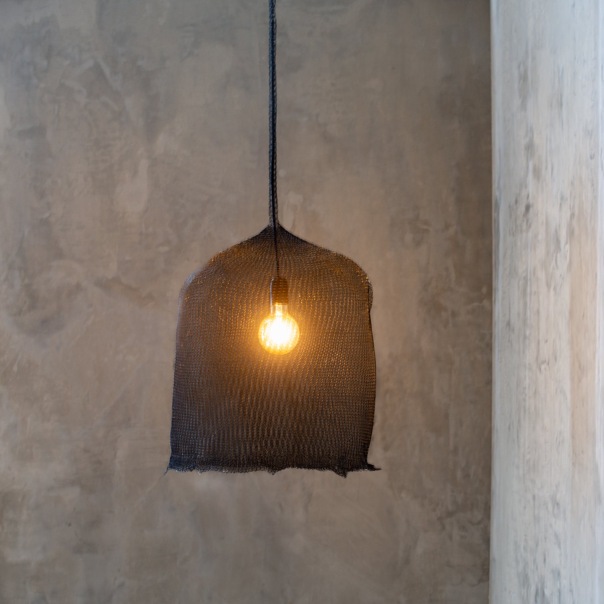 Hand Woven Wire Light Shade | Whimsy | Black Mist