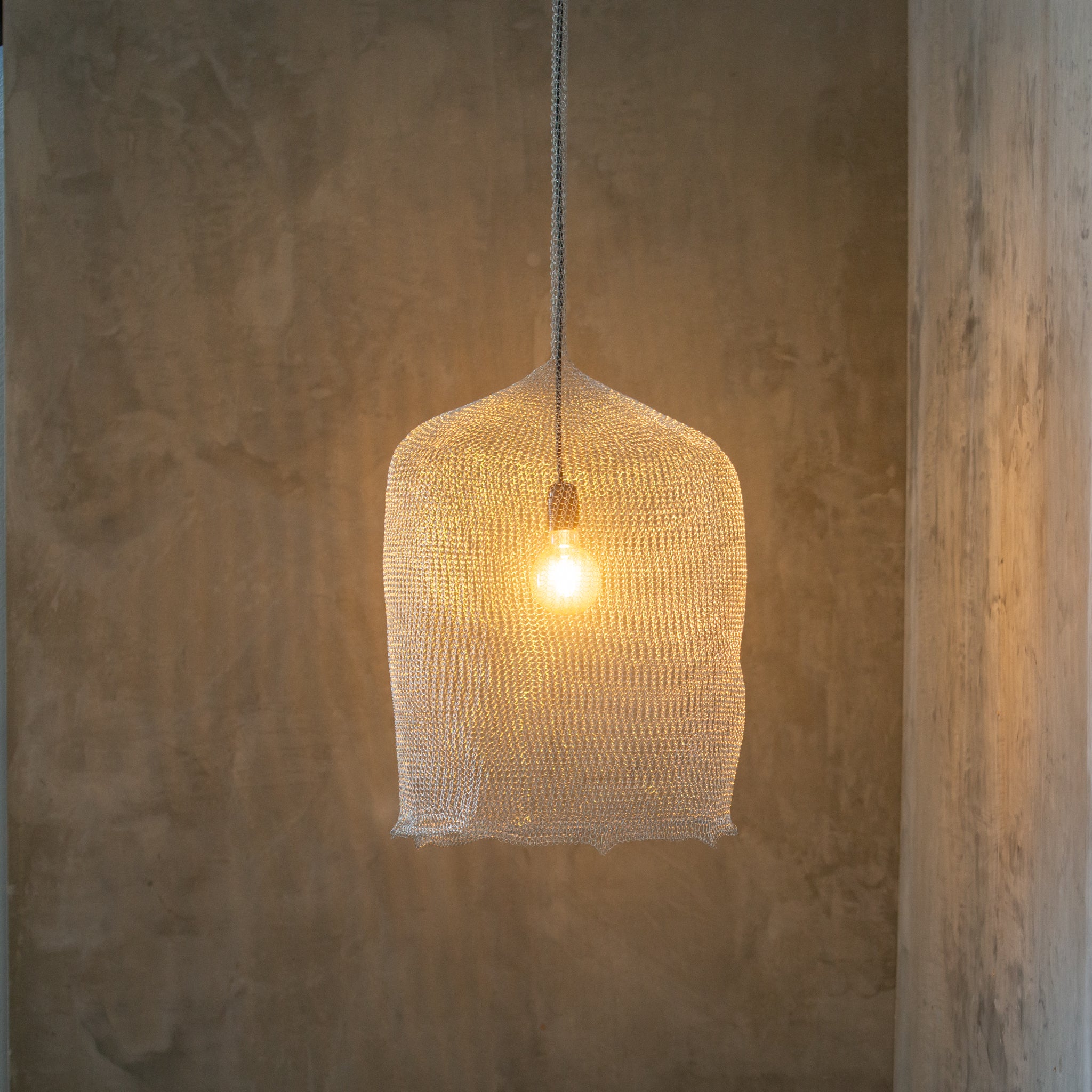 Hand Woven Wire Light Shade | Whimsy | Silver