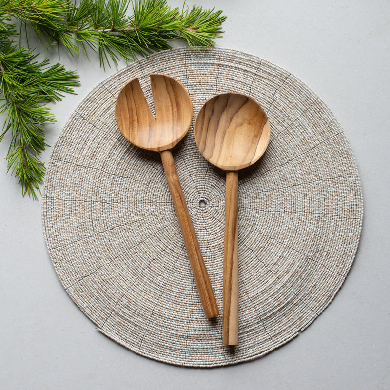 Salad Servers | Teak Wood