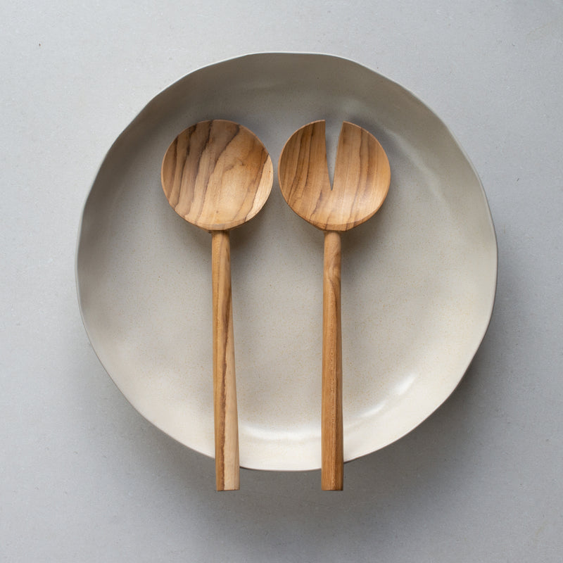 Salad Servers | Teak Wood