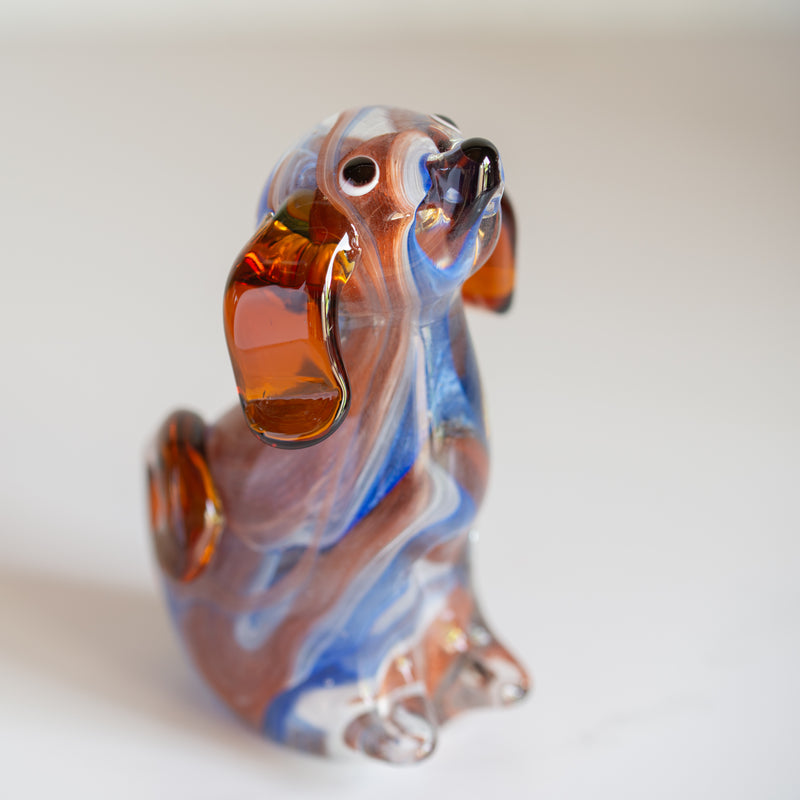 Woofa Dog Glass Sculpture