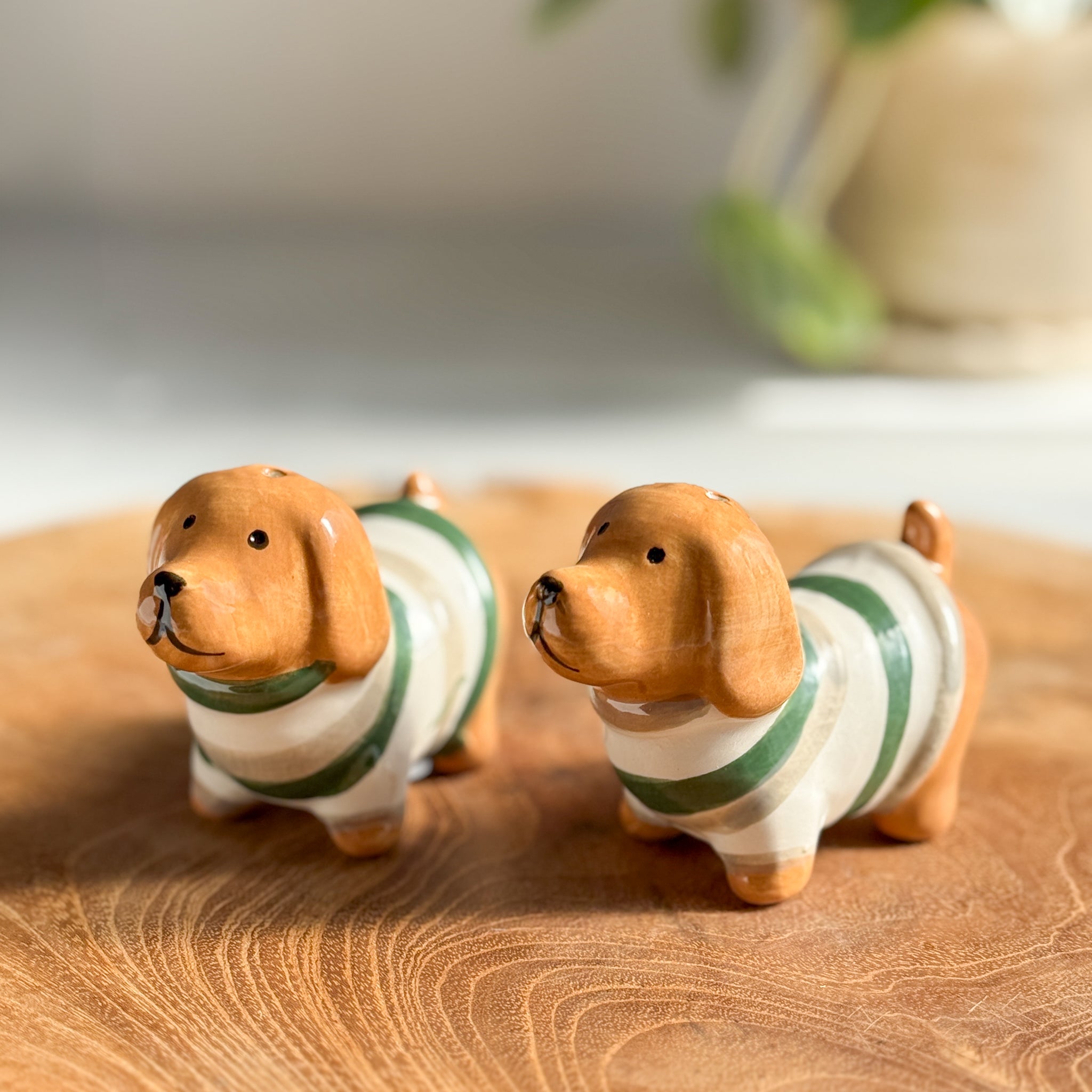 Ceramic Salt + Pepper Shakers | Woofers