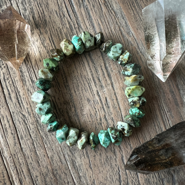 Faceted African Turquoise Bracelet
