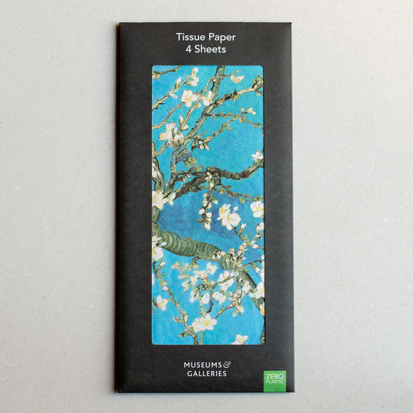 Printed Tissue Paper | Almond Branches in Bloom Pattern
