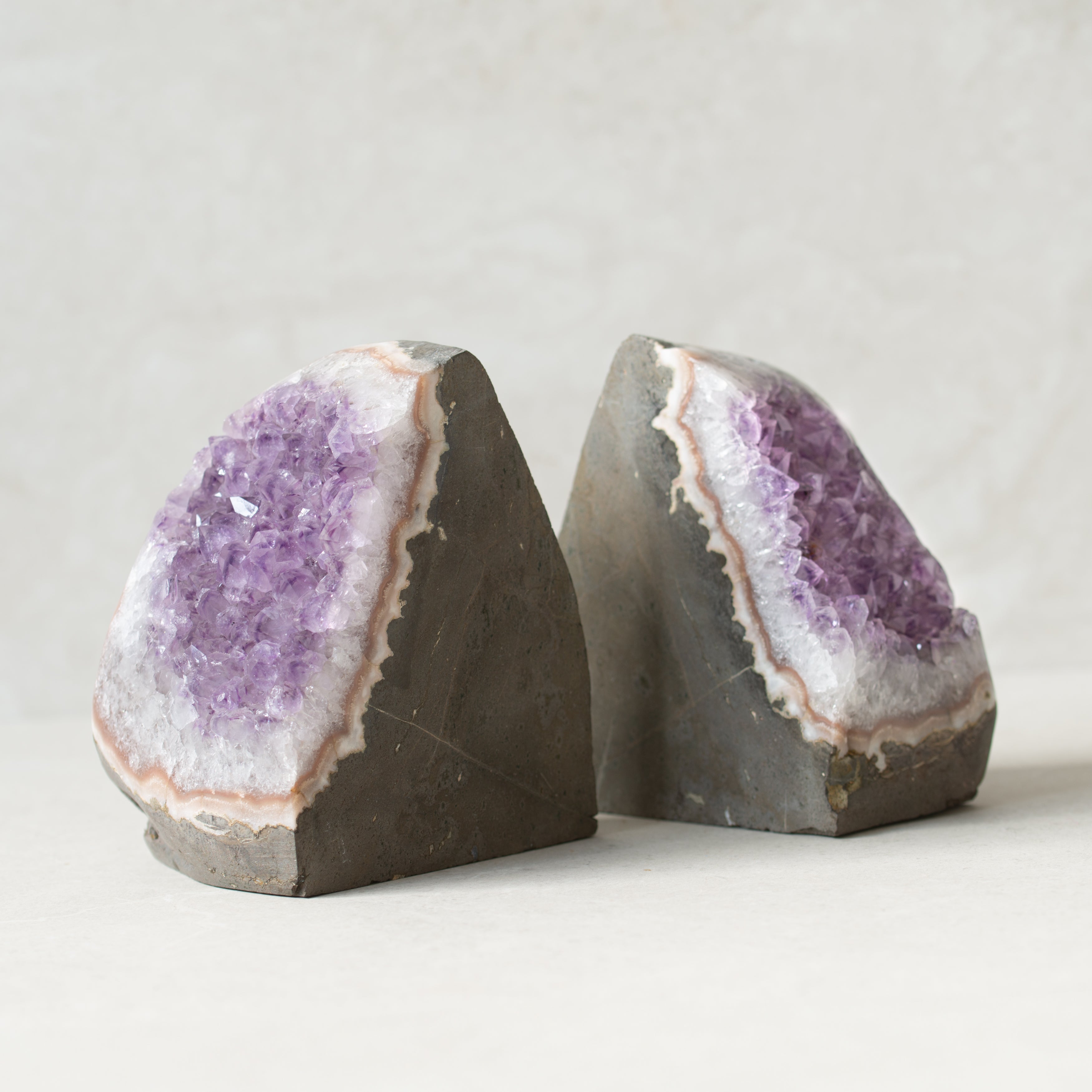 Amethyst Geode Bookends