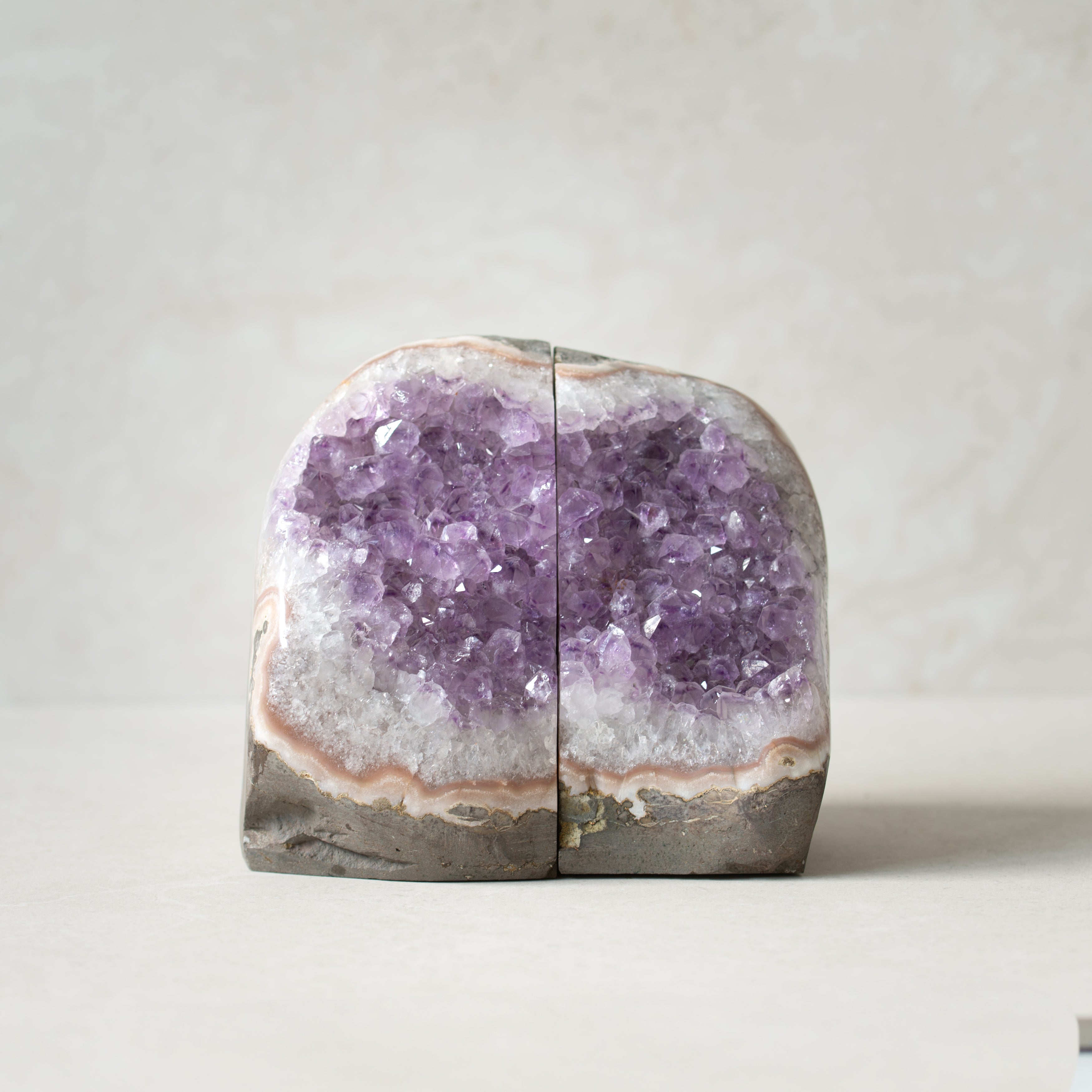 Amethyst Geode Bookends