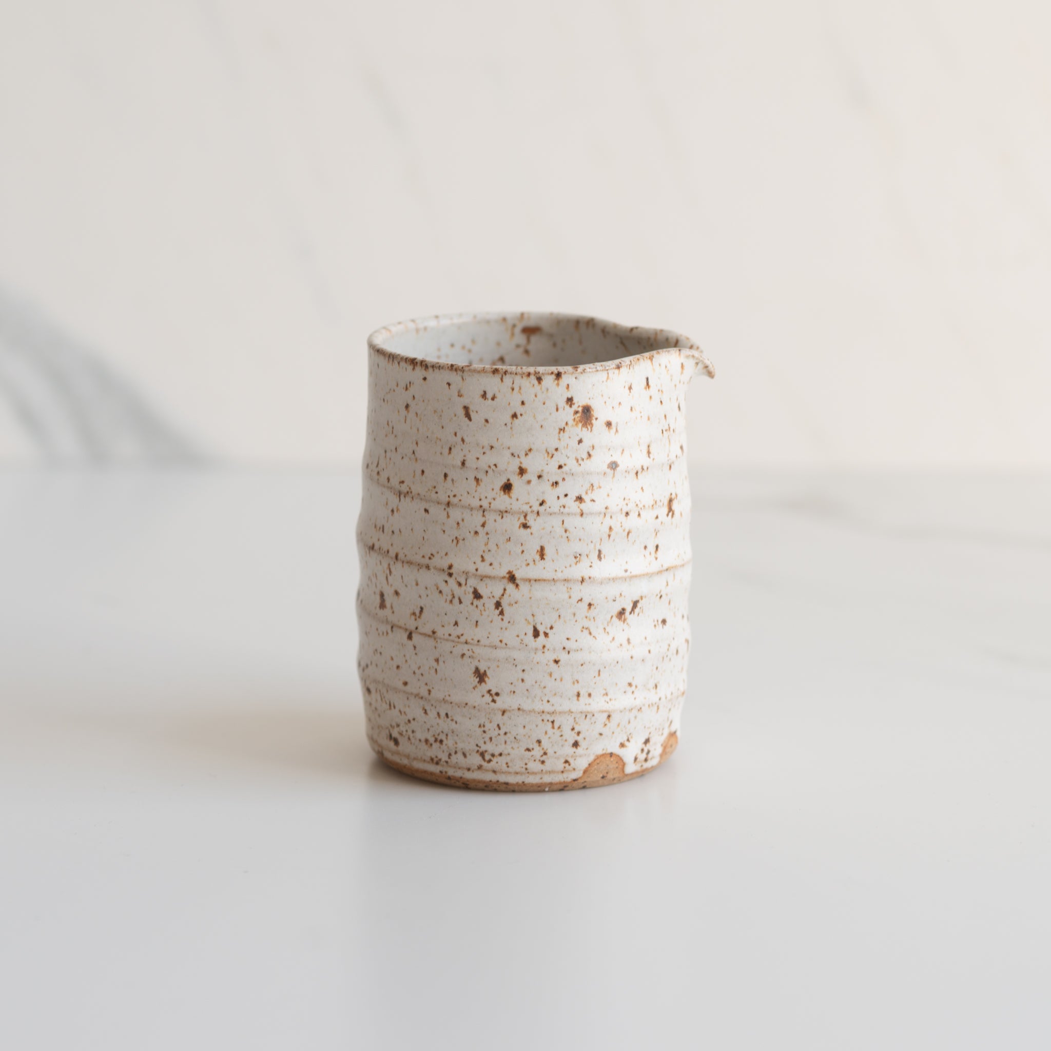 Anna Campbell | New Zealand Ceramics | Small Pourer | Speckled White