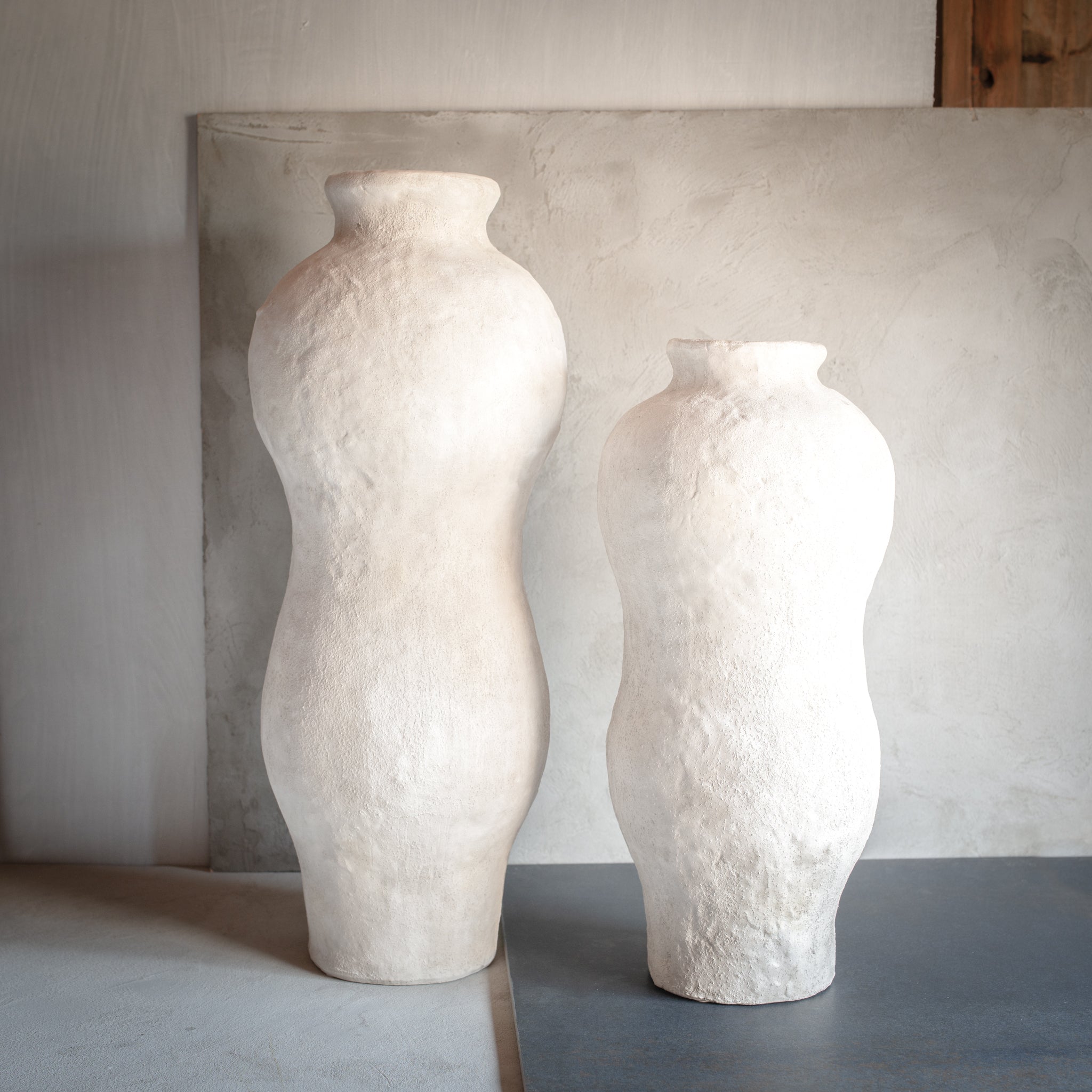 Batley Ceramic Vase | Tall | Ecru